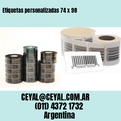Etiquetas personalizadas 74 x 98