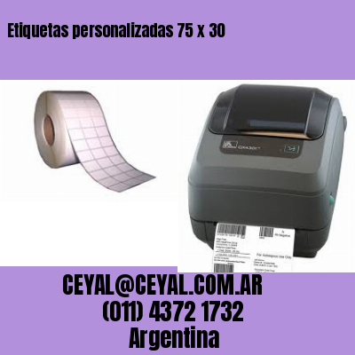 Etiquetas personalizadas 75 x 30