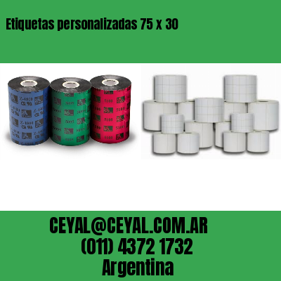 Etiquetas personalizadas 75 x 30