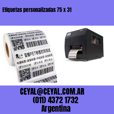 Etiquetas personalizadas 75 x 31