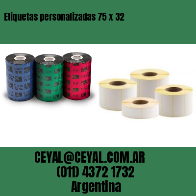 Etiquetas personalizadas 75 x 32