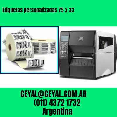 Etiquetas personalizadas 75 x 33