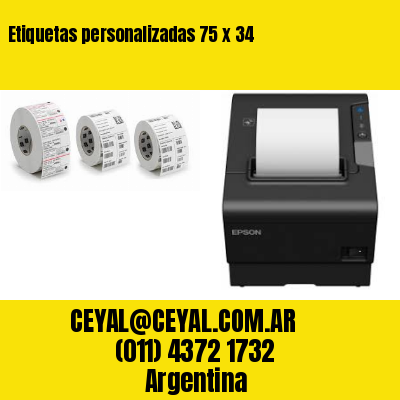 Etiquetas personalizadas 75 x 34
