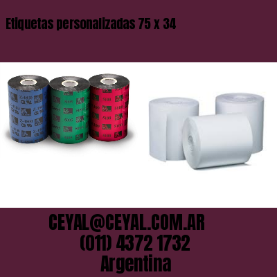Etiquetas personalizadas 75 x 34