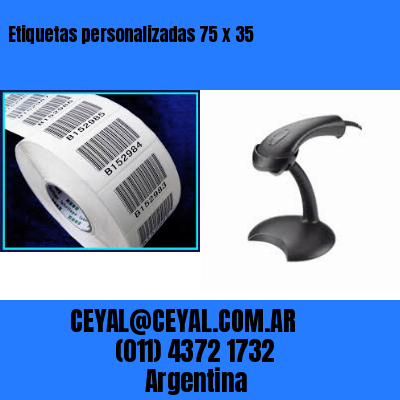 Etiquetas personalizadas 75 x 35