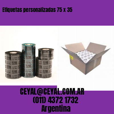 Etiquetas personalizadas 75 x 35