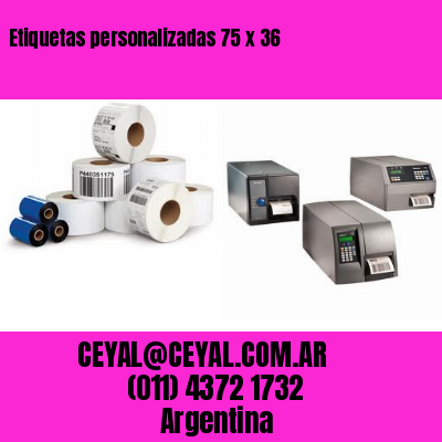 Etiquetas personalizadas 75 x 36