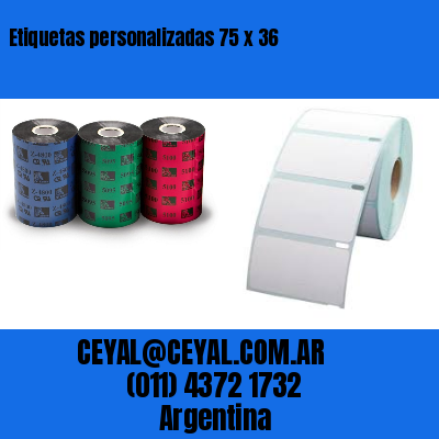Etiquetas personalizadas 75 x 36