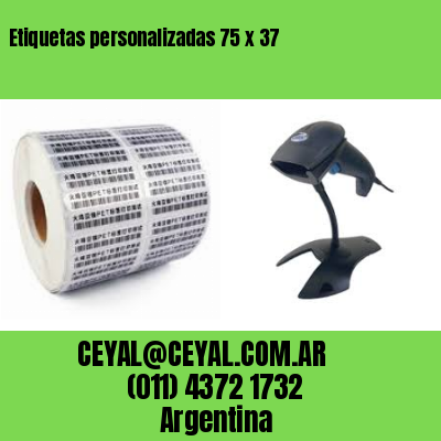 Etiquetas personalizadas 75 x 37