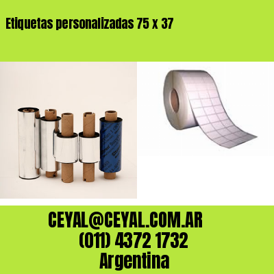 Etiquetas personalizadas 75 x 37