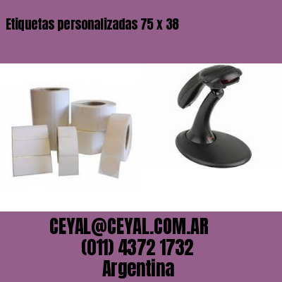 Etiquetas personalizadas 75 x 38