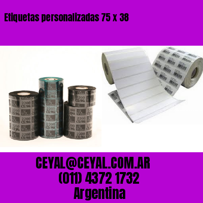 Etiquetas personalizadas 75 x 38