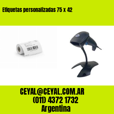 Etiquetas personalizadas 75 x 42