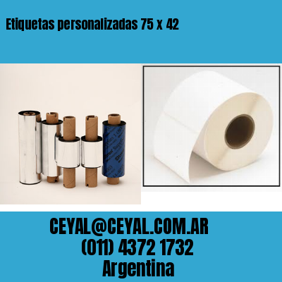 Etiquetas personalizadas 75 x 42