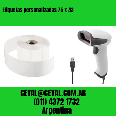 Etiquetas personalizadas 75 x 43