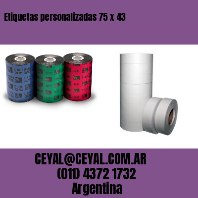 Etiquetas personalizadas 75 x 43