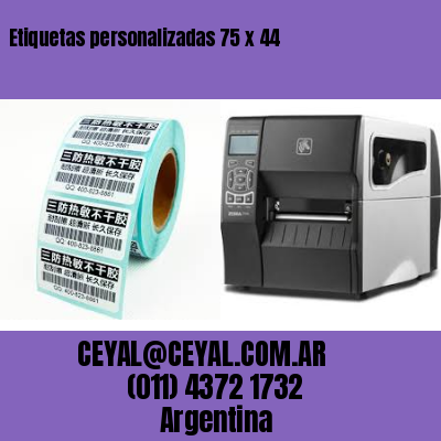 Etiquetas personalizadas 75 x 44