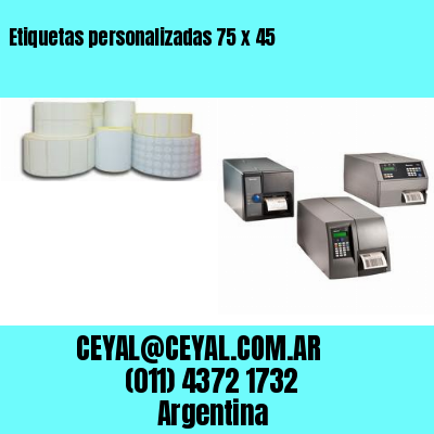 Etiquetas personalizadas 75 x 45