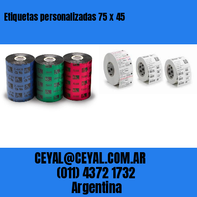 Etiquetas personalizadas 75 x 45