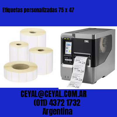 Etiquetas personalizadas 75 x 47