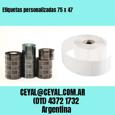 Etiquetas personalizadas 75 x 47