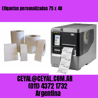 Etiquetas personalizadas 75 x 48