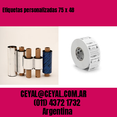 Etiquetas personalizadas 75 x 48