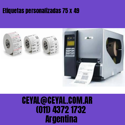 Etiquetas personalizadas 75 x 49