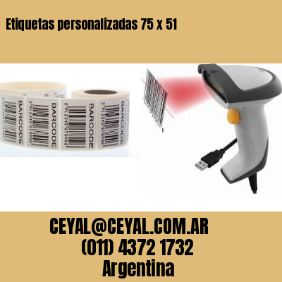 Etiquetas personalizadas 75 x 51