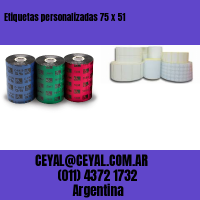 Etiquetas personalizadas 75 x 51