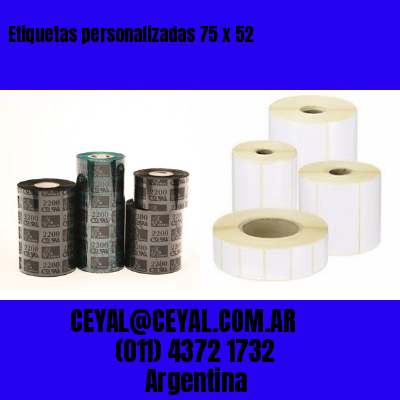 Etiquetas personalizadas 75 x 52