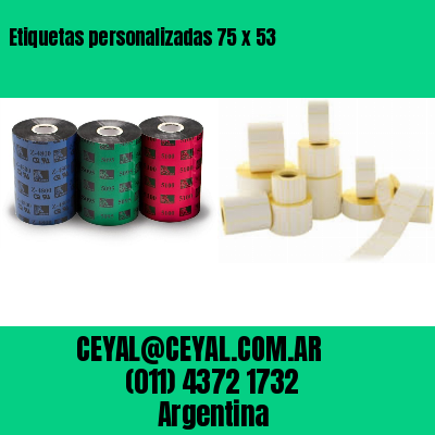Etiquetas personalizadas 75 x 53