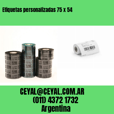 Etiquetas personalizadas 75 x 54