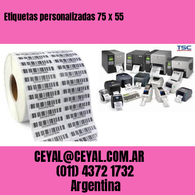 Etiquetas personalizadas 75 x 55