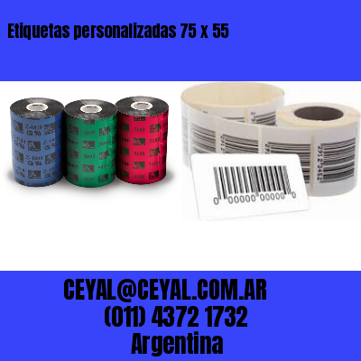 Etiquetas personalizadas 75 x 55