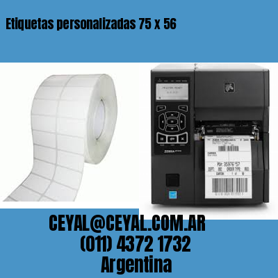 Etiquetas personalizadas 75 x 56