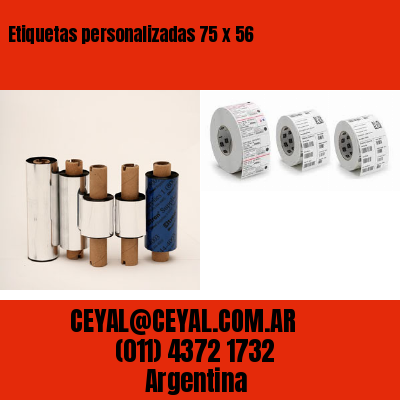 Etiquetas personalizadas 75 x 56