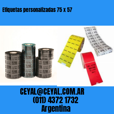 Etiquetas personalizadas 75 x 57