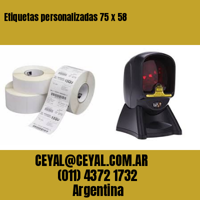 Etiquetas personalizadas 75 x 58