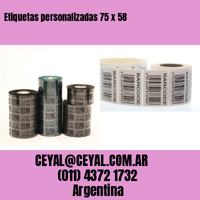 Etiquetas personalizadas 75 x 58