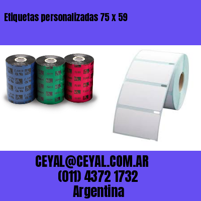 Etiquetas personalizadas 75 x 59