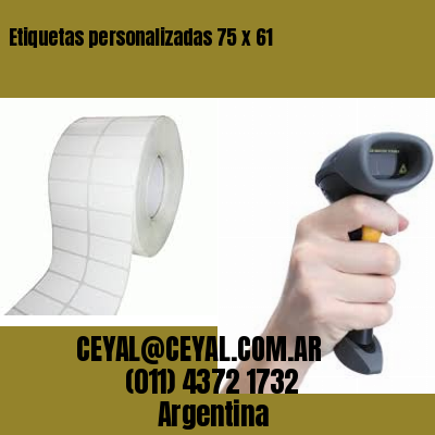 Etiquetas personalizadas 75 x 61