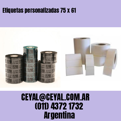 Etiquetas personalizadas 75 x 61