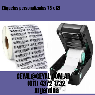 Etiquetas personalizadas 75 x 62