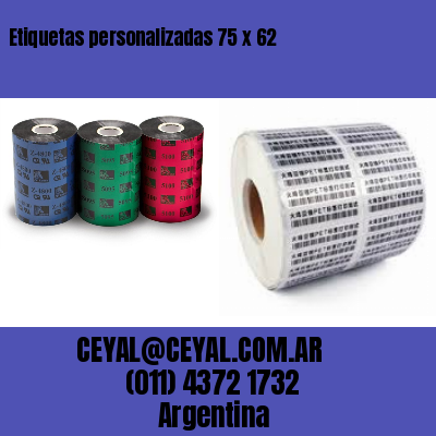 Etiquetas personalizadas 75 x 62