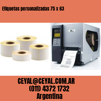 Etiquetas personalizadas 75 x 63