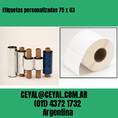 Etiquetas personalizadas 75 x 63