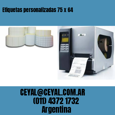 Etiquetas personalizadas 75 x 64