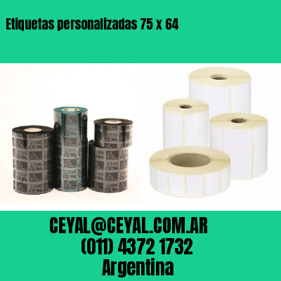 Etiquetas personalizadas 75 x 64