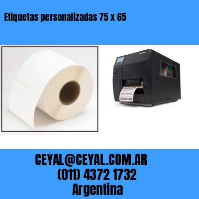 Etiquetas personalizadas 75 x 65